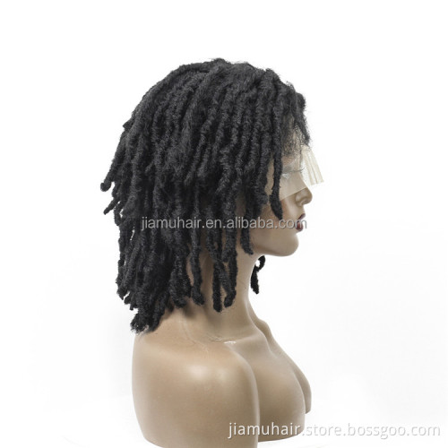 Short Soft Black Synthetic Lace Front Wigs Faux locs Dreadlock Dreads Braiding Crochet Hair Lace Wig African